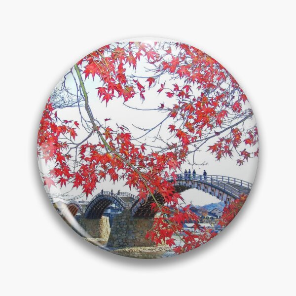 Item preview,  iwakuni bridge in autumn japan photography designed and sold by trendie-tees.