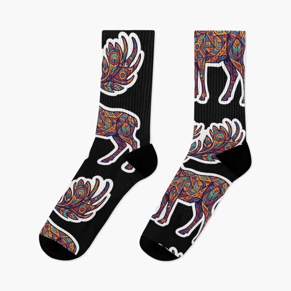 Item preview, Colorful Geometric Deer Sticker | Psychedelic Stag Art Design designed and sold by Bhaskar Digital Art.