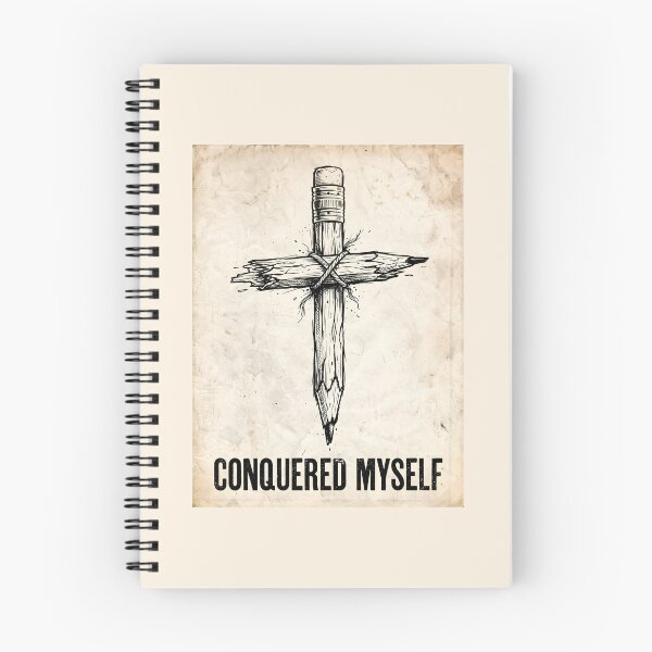 Item preview, Conquered Myself Broken Pencil Cross Motivational Artwork designed and sold by SplashTastic.