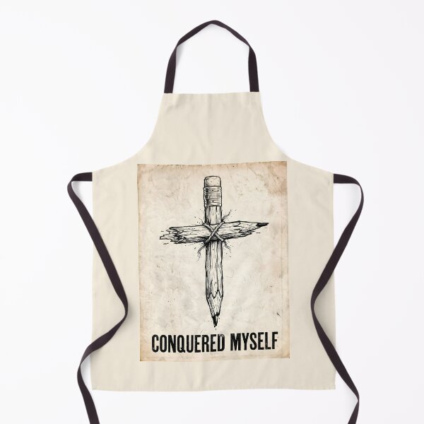 Item preview, Conquered Myself Broken Pencil Cross Motivational Artwork designed and sold by SplashTastic.