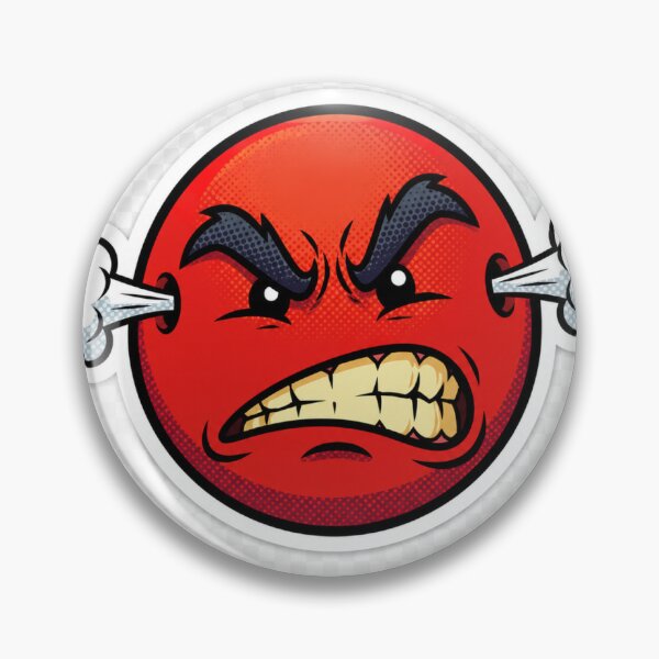 Item preview, Angry Red Emoji Sticker | Furious Cartoon Face | Funny Rage Expression designed and sold by Komal001.