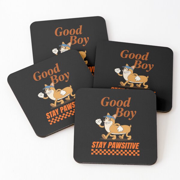 Item preview, Good Boy Stay Pawsitive Vintage Corgi designed and sold by OlyvieArt.