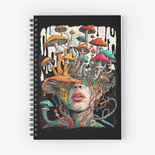 Item preview, Mushrooms Growing from Human Head Surreal Botanical Art designed and sold by CherylCGarrison.