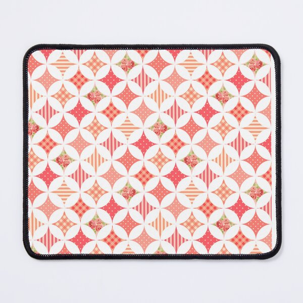 Item preview, Floral, Stripe and Spots on Pink Red Circle & Diamond Pattern designed and sold by TeeGeeTees.