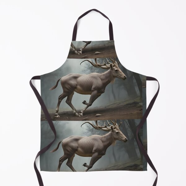 Item preview, Mystical Forest Deer with Antlers | Dark Aesthetic Wildlife Art | Foggy Nature Wall Decor designed and sold by Bhaskar Digital Art.