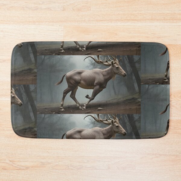 Item preview, Mystical Forest Deer with Antlers | Dark Aesthetic Wildlife Art | Foggy Nature Wall Decor designed and sold by Bhaskar Digital Art.