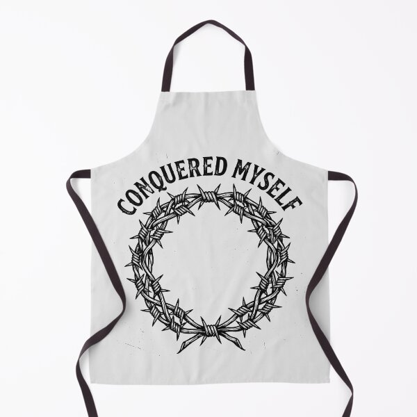 Item preview, Barbed Wire Laurel Wreath Conquered Myself Tattoo Design designed and sold by SplashTastic.