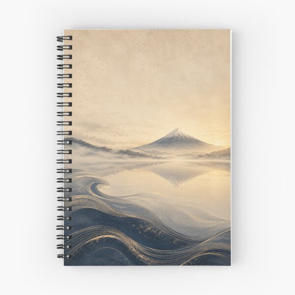 Item preview, Mount Fuji Japanese Wave Wall Art | Premium Japandi Landscape Print | Luxury Zen Decor designed and sold by YugenWaveShadow.
