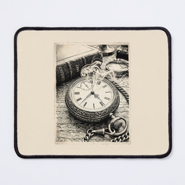 Item preview, Vintage Pocket Watch Smoke Horology Book Sketch designed and sold by SplashTastic.