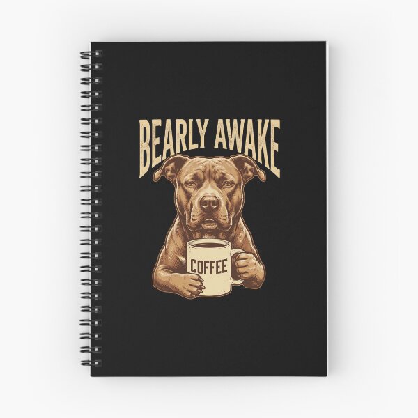 Item preview, Bearly Awake Pitbull Coffee Humor designed and sold by OlyvieArt.