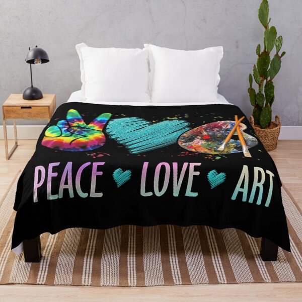 Item preview, Peace Love Art Painting Palette Art Teacher designed and sold by CherylCGarrison.