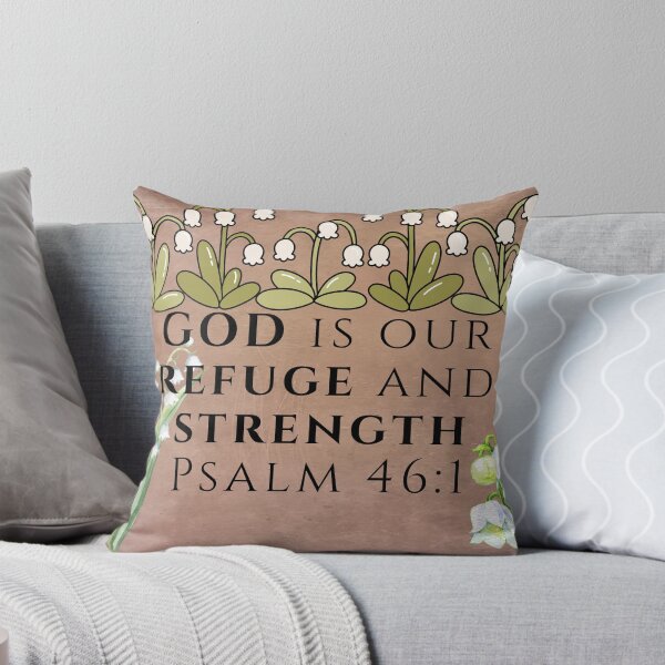 Item preview, God Is Our Refuge and Strength – Psalm 46:1 Christian Bible Verse Floral Wall Art designed and sold by photoart1854.