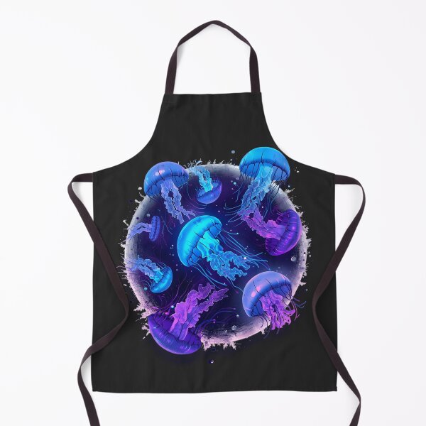 Item preview, Neon Bioluminescent Jellyfish, Glowing Ocean Sea Life, Blue & Purple Synthwave Marine Art, Underwater Aesthetic Graphic designed and sold by PrintelloTH.