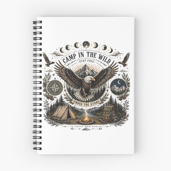 Item preview, Camp In The Wild Majestic Eagle Vintage Poster  designed and sold by Skyrocketz.