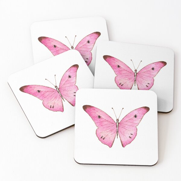 Item preview, Pastel Pink Butterfly Aesthetic Watercolor Art designed and sold by Mvicen.