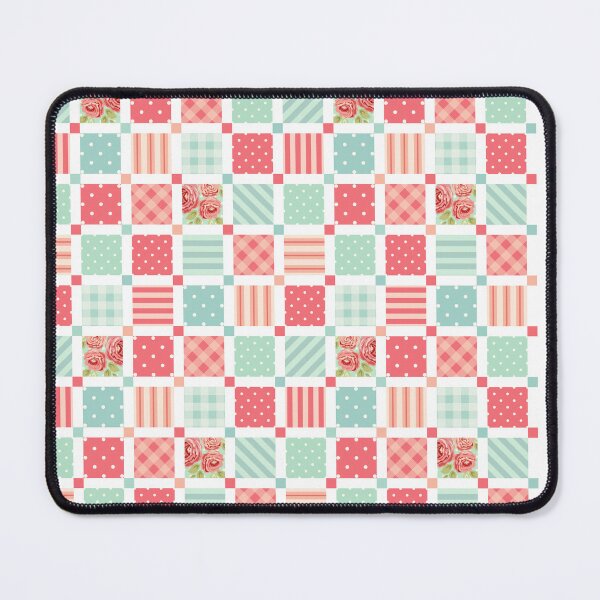 Item preview, Floral, Stripe and Spots on Pink Red Square Pattern designed and sold by TeeGeeTees.