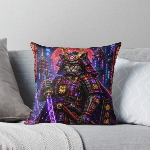 Item preview, Neko Shogun – Crimson Moon Guardian designed and sold by Neon Riot Studio.