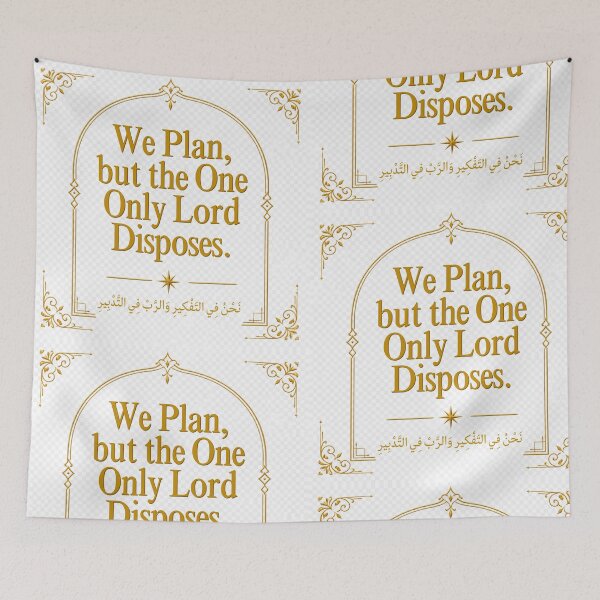Item preview, Minimalist Islamic Wisdom Quote T-Shirt - We Plan but the Lord Disposes designed and sold by SakinahArt.