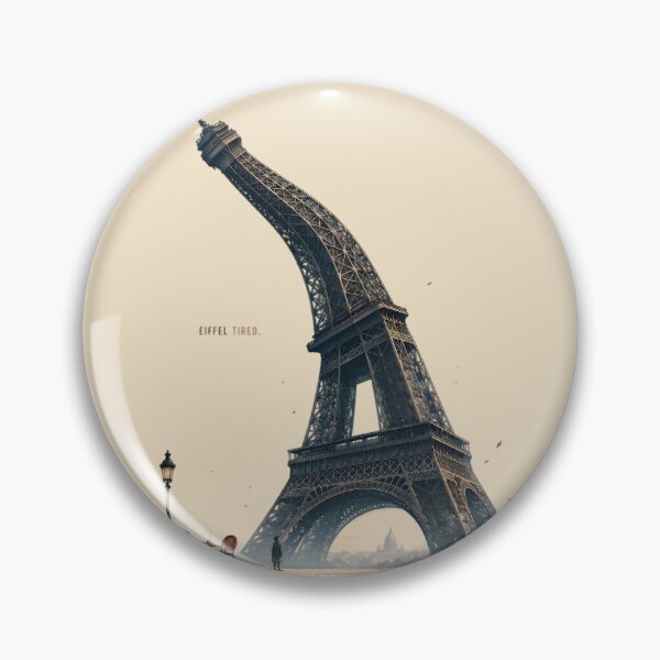 Item preview, Eiffel Tired | Funny Paris Pun designed and sold by MidnightCache.