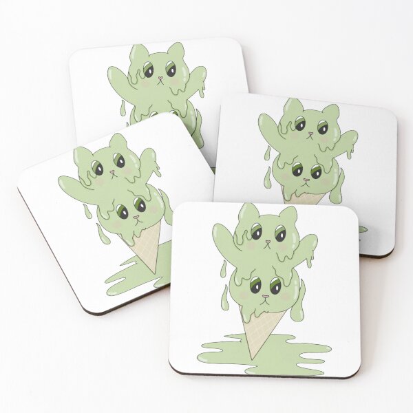 Item preview, But First Matcha Cute Green Ice Cream Cat Cone Art designed and sold by Artisticallyles.
