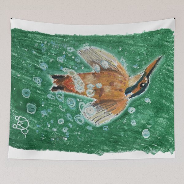 Item preview, Kingfisher designed and sold by woodland-towers.