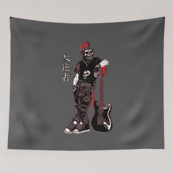 Item preview, Punk Skull Monkey with Electric Guitar – Urban Rock Graphic designed and sold by 4rpixs.