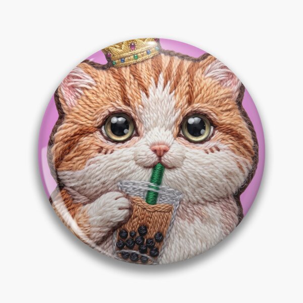 Item preview, Cute Embroidered Royal Cat  designed and sold by TOM JACK.