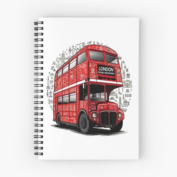 Item preview, London Landmarks Double Decker Bus | Iconic British Travel Illustration designed and sold by Globalcitytees.