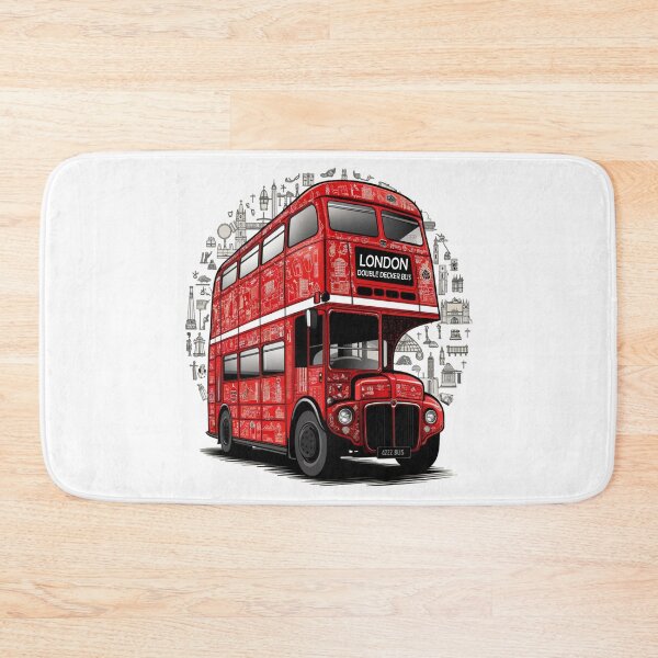 Item preview, London Landmarks Double Decker Bus | Iconic British Travel Illustration designed and sold by Globalcitytees.