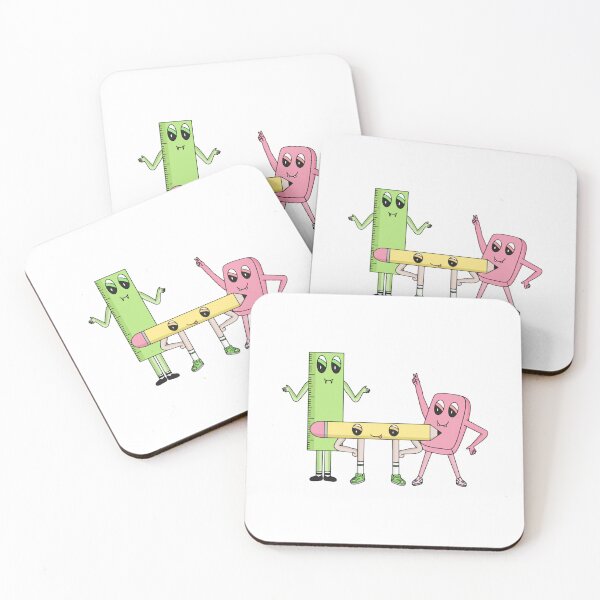 Item preview, Stationery Buds Cute Pencil Ruler Eraser Cartoon Design designed and sold by Artisticallyles.