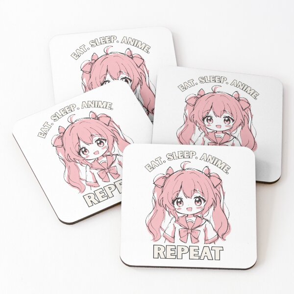 Item preview, Eat. Sleep. Anime. Repeat Anime Girl Design designed and sold by OldSkullDesigns.