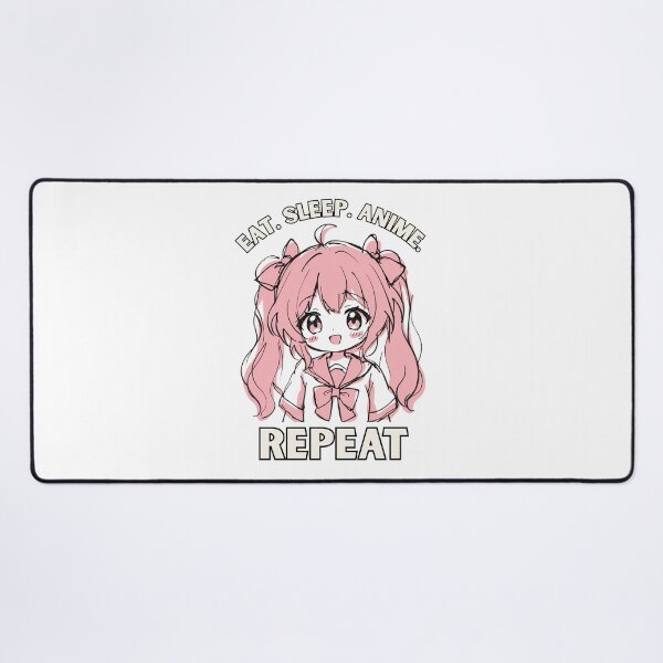 Item preview, Eat. Sleep. Anime. Repeat Anime Girl Design designed and sold by OldSkullDesigns.