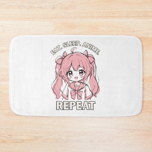 Item preview, Eat. Sleep. Anime. Repeat Anime Girl Design designed and sold by OldSkullDesigns.