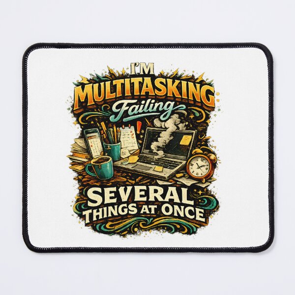 Item preview, I Am Multitasking: Failing Several Things at Once Sticker | Funny Sarcastic Quote Decal for Work, School & Everyday Chaos designed and sold by Pixel Rush.