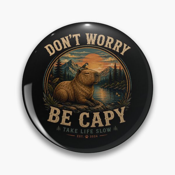 Item preview, Dont Worry Be Capy Vintage Capybara National Park Nature Shirt designed and sold by Masloshop.