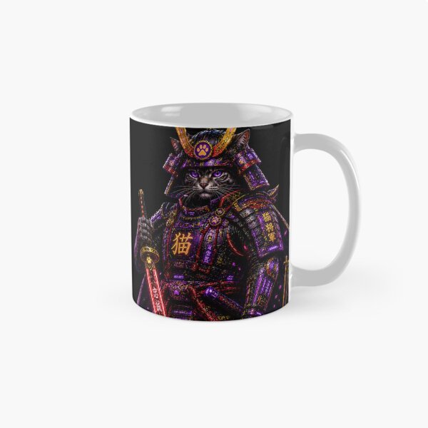 Item preview, Cyber Shogun Cat – Moon of Loyalty designed and sold by Neon Riot Studio.