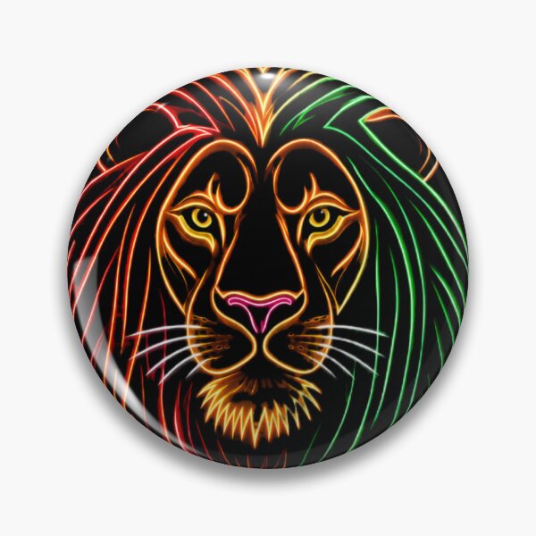 Item preview, Neon Rastafarian Lion designed and sold by vilvilart.