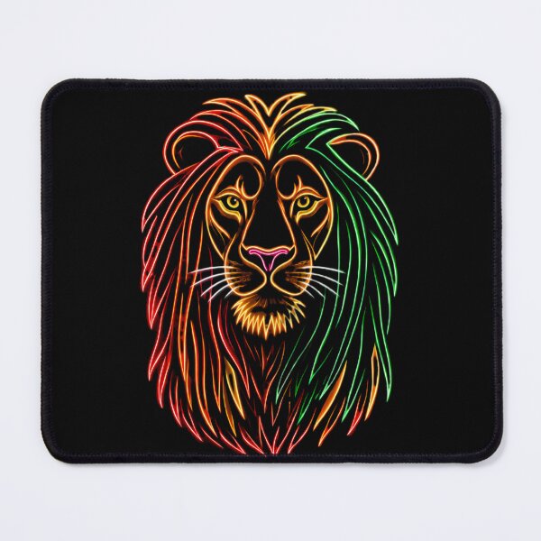 Item preview, Neon Rastafarian Lion designed and sold by vilvilart.
