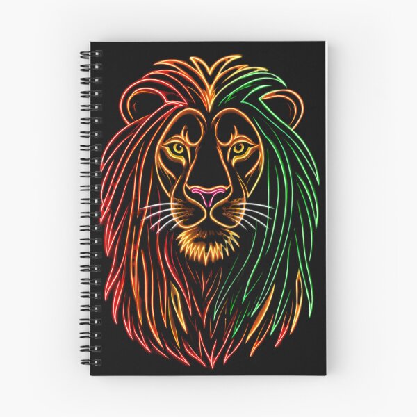 Item preview, Neon Rastafarian Lion designed and sold by vilvilart.