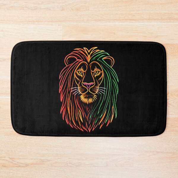 Item preview, Neon Rastafarian Lion designed and sold by vilvilart.