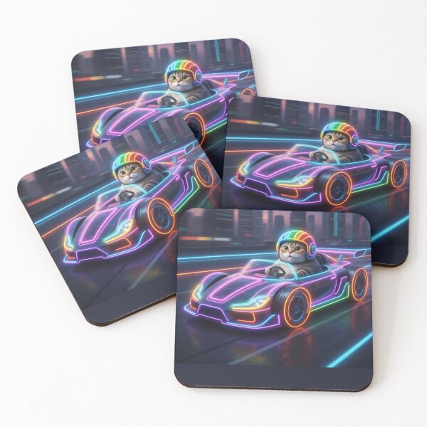 Item preview, Neon Speed Demon- Cyberpunk Racing Car Art designed and sold by Mattigiov.