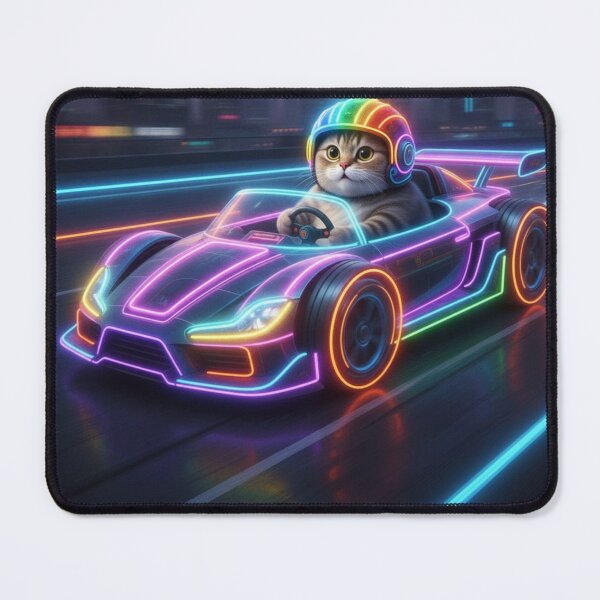 Item preview, Neon Speed Demon- Cyberpunk Racing Car Art designed and sold by Mattigiov.