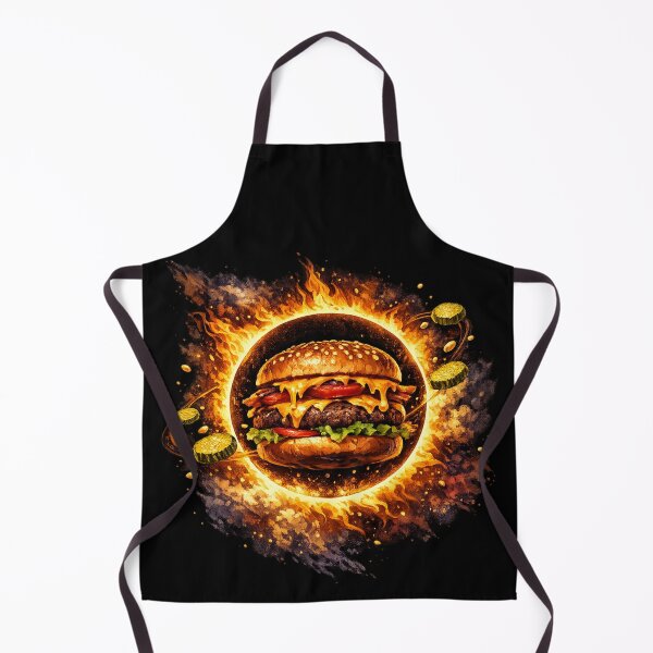 Item preview, Explosive Fire Burger: Dark Intense Flaming Cheeseburger Spicy Dramatic Art designed and sold by irfanshikh.