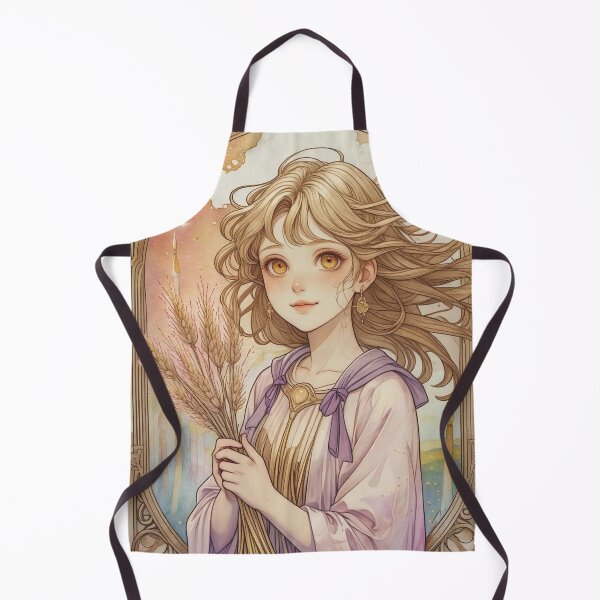 Item preview, Virgo Zodiac Goddess Art Print – Celestial Anime Horoscope Wall Decor designed and sold by RSDigitalPrintDesign.