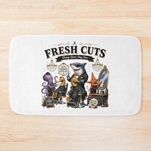 Item preview, Fresh Cuts Shark Barber Shop Summer designed and sold by Sovereign Supply Co..