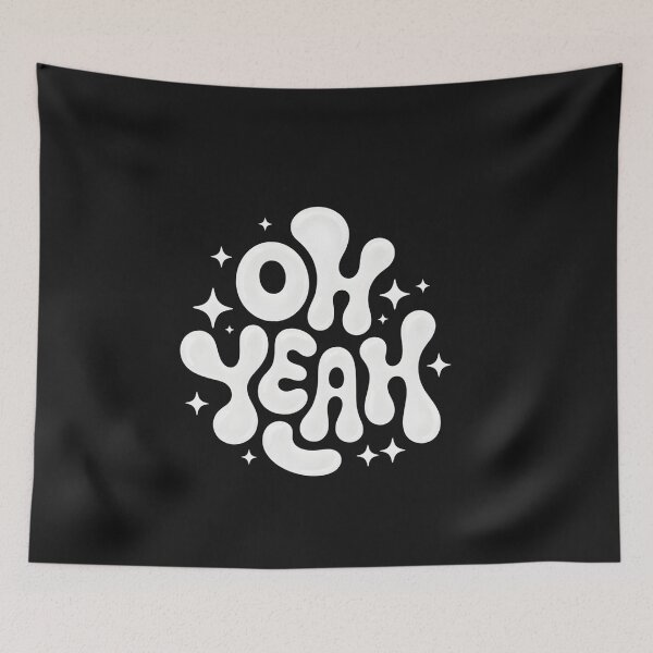 Item preview, Oh Yeah Retro Bubble Typography | Groovy Positive Quote  designed and sold by ViktoonShirts.