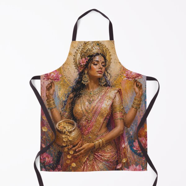 Item preview, Hindu goddess Lakshmi painting. designed and sold by GalleryKauffeld.