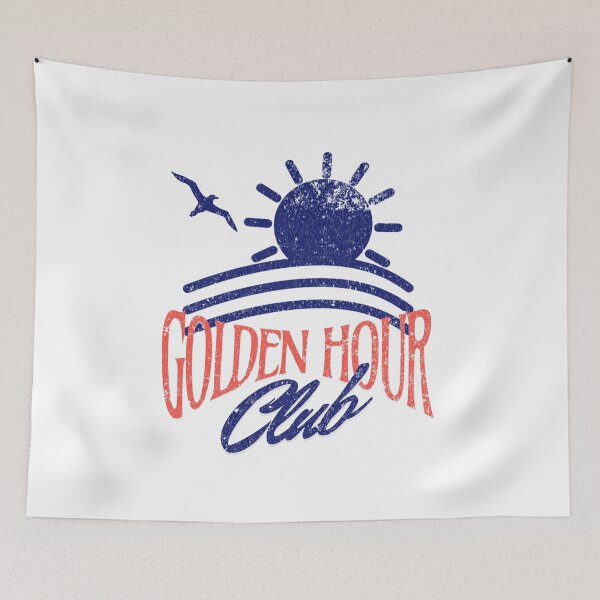 Item preview, Retro Golden Hour Club Aesthetic Sun Shirt - Distressed Vintage Sunset Beach Tee designed and sold by illeN-Art-World.