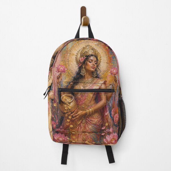 Item preview, Hindu goddess Lakshmi painting. designed and sold by GalleryKauffeld.