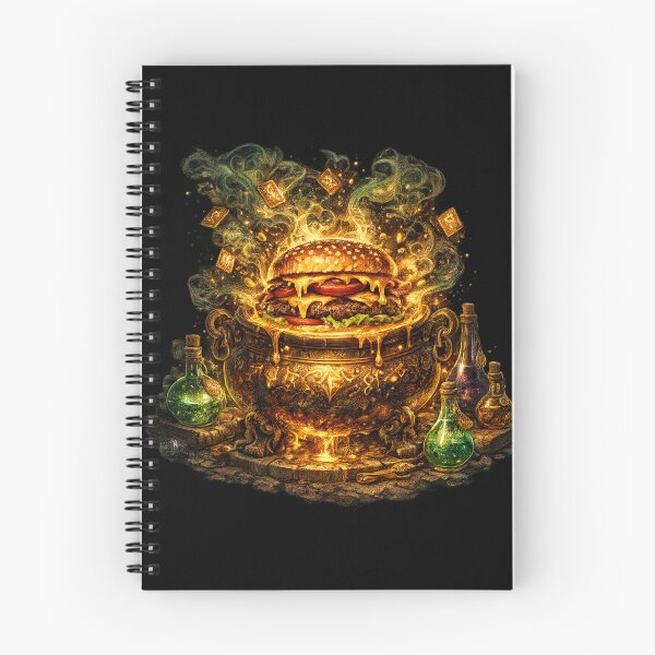 Item preview, Alchemist Burger Cauldron: Magical Gold Potion Fantasy Mystical Food Art designed and sold by irfanshikh.